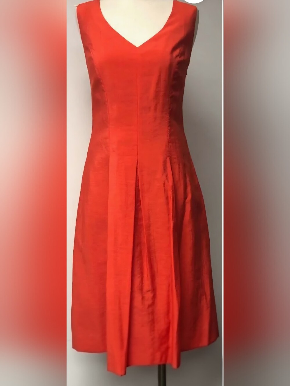 Coldwater Creek Red Sleeveless A-Line Skirt